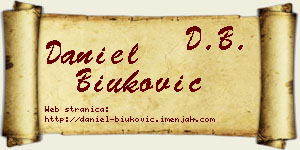 Daniel Biuković vizit kartica